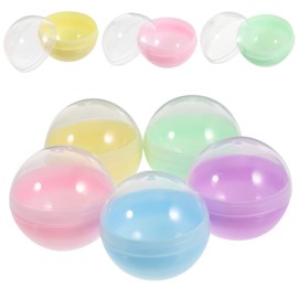 ABOOFAN 50pcs Fillable Capsules Ball Bauble Sphere 50mm Round Capsules Balls Twisted Balls Sphere Grab Balls Gumball Claw Machines Prizes Plastic Containers