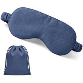 Sleep Mask Travel Case, Compact Lightweight Accessory for Travel and Daily Use - Funnysoft 2 Pure Linen Sleep