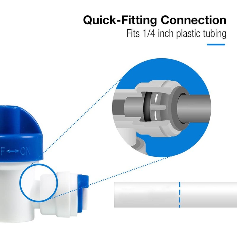 Water Filter Hose 1/4, Water Inlet Pipe Universal Connection Set,