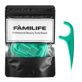 FAMILIFE Floss Picks 90 Count Mint Flavor, Dental Floss Picks for Adults & Kids, Strong Thread Flossers & Tooth Picks Flossers for Daily Oral Care Travel Floss Bag