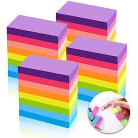 Sticky Notes, 1600 Sheets 1 x 3 in Self Sticky Notes Pad Colour Sticky Notes Super Sticky Notes Pad for Office Home School Meeting(8 Colors)