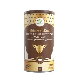 Pawfect Nature's Feast Freeze-Dried Lamb Meat Treats for Cats| 100% Natural| Hypoallergenic| Easily Digestible| Grain-Free| Training Treat| High Protein| Low Fat| Single Ingredient treats(150g/5.29oz)