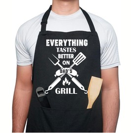 Gudixzla Dad Apron Gifts for Men, Funny Aprons Gift for Fathers Day, Birthday, Valentines Day, Grilling Gifts for Dad Papa
