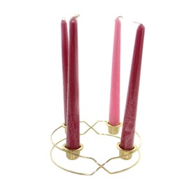 Roman Metal Christmas Advent Wreath Candleholder with Candles 66644
