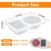 OUXDOXZ 15-Pack Reusable Double Compartment Condiment Containers with Lids -