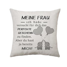 Gifts for Wife Pillow Case for Women Wife Gifts from Husband Valentines Anniversary Christmas Birthday Gifts for Wife Cushion Cover Keepsake (Woman)