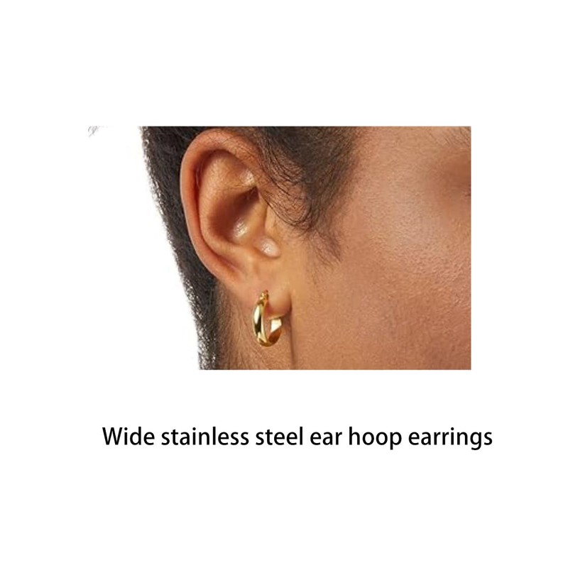 Tivleed Gold Hoop Earrings for Women | 30mm Round Lightweight