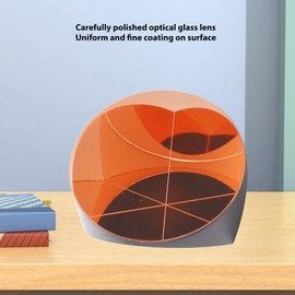 Trihedral Retroreflector, Clear, 25.4mm Diameter, Bright Texture, Corner Cube Prism, Fine Coating, Optical Glass for Industrial Use