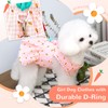 XGDMEIL Cute Floral Small Dog Dress with D-Ring Plaid Princess