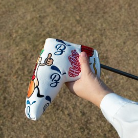 Golf Club Headcovers Hot Dog Embroidery Overflow Wood Cover Driver Fairway Wood Utility Hybrid Headcover with Number Tag Putter Cover Magnetic Closure Blade Putter Cover