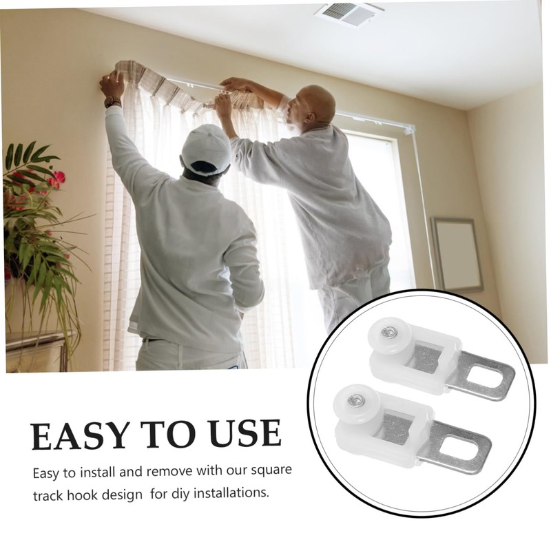 Zerodeko 20pcs Curtain Accessories Curtain Track Gliders Track Rollers Hanging