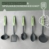 FACKELMANN Serving Spoon 32 cm, Plastic, Mint Green/Light Grey, 330