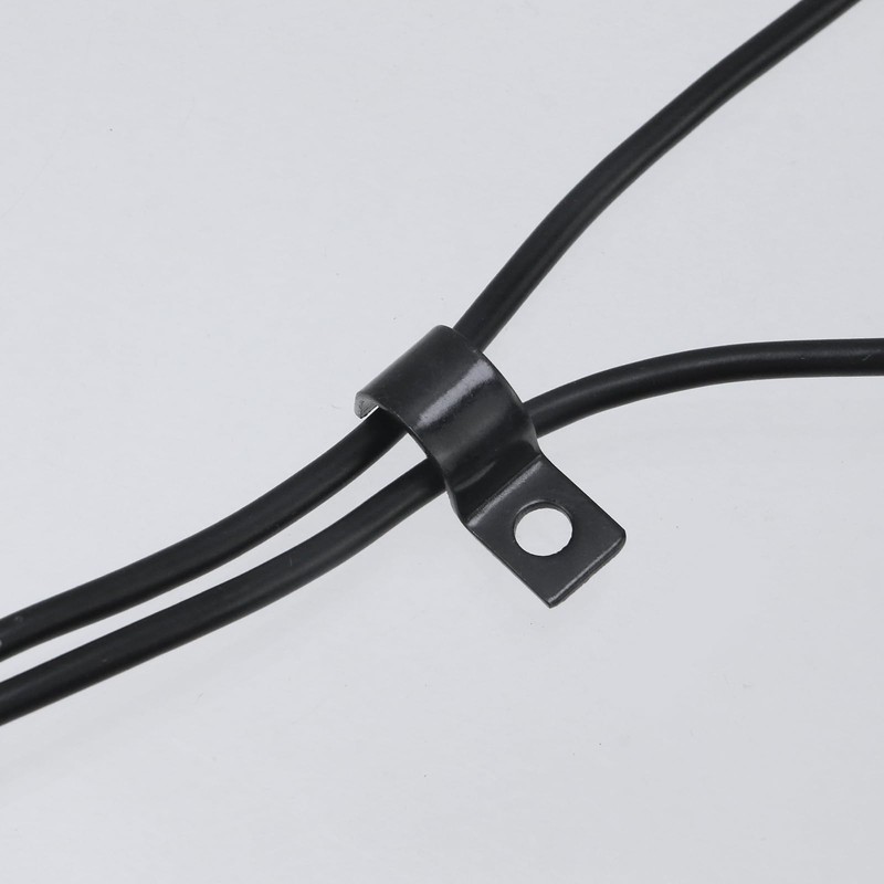 Wealrit 30 Pcs Black One Hole Pipe Straps Pipe Clamps