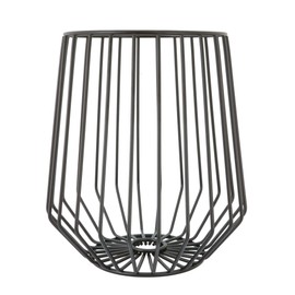 Point-Virgule Metal Fruit Basket, Scandinavian Home Decoration, Wire Basket, Black, 23.5 x 25.5 cm