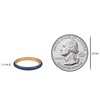 JULIETTE COLLECTION Gold Plated Navy Blue Enamel Stackable Fashion Ring