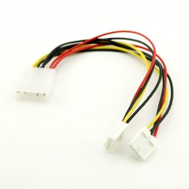 UpperFu 2pcs 5.25" 4 Pin Molex to 2 x 4 Pin 3.5" Floppy Drive FDD Female Y-Splitter Power IDE DC Internal Computer PC Power Cable Adapter Cord