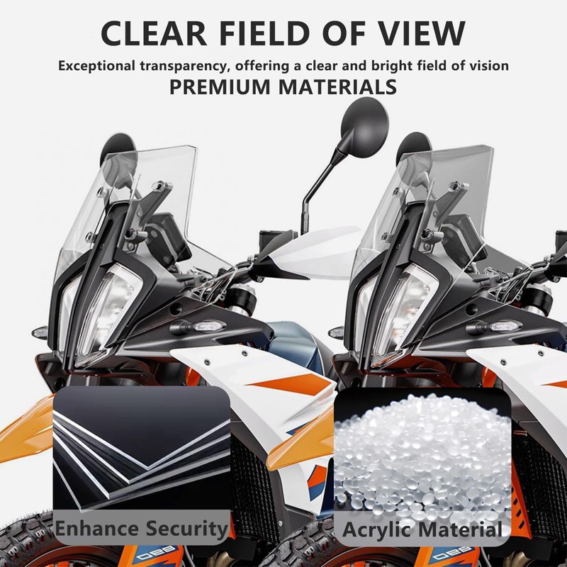 FWXEOZ Motorcycle Windshield Deflectors for 790ADV 890 ADV Adventure 2023-2025,