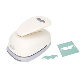 Bira - Perforadora de acción con palanca de bigote de 3 pulgadas, perforadora para el día del padre, perforadora para manualidades de papel, álbumes de recortes, tarjetas, proyectos de bricolaje