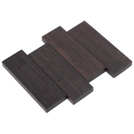 Mergriff Wood Blank, Micarta Griffl, Precious Wood, Merscales, Mergriffl, Wood, Pack of 4, Mx0126D Ebony DIY Scales Accessories for Musical Instruments 120 x 40 x 10 mm