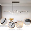 Modern LED Chandelier Light, 47IN Pendant Light Fixtures Dimmable with