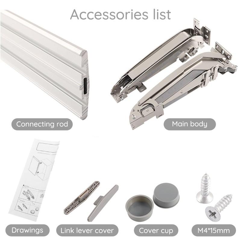 HOWHY Lateral Opening Door Hinge Set, Load-Bearing 15.4lb Heavy Duty