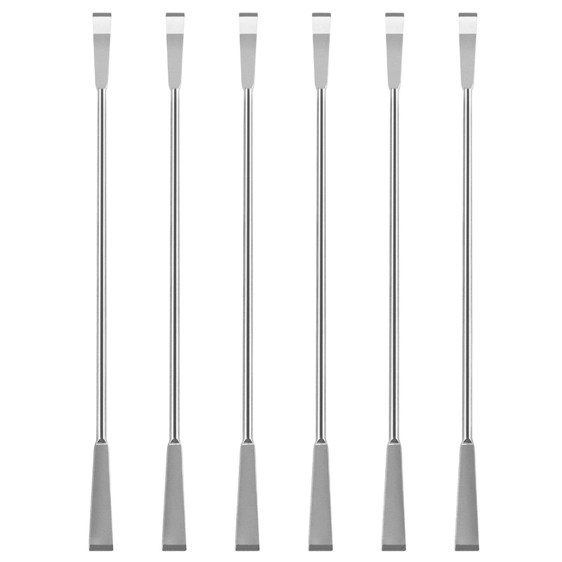 QWORK Stainless Steel Laboratory Spatula Laboratory Double Scraper, 200 mm,