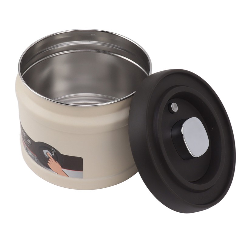 Vacuum Sealed Coffee Container 304 Stainless Steel Press Type Airtight