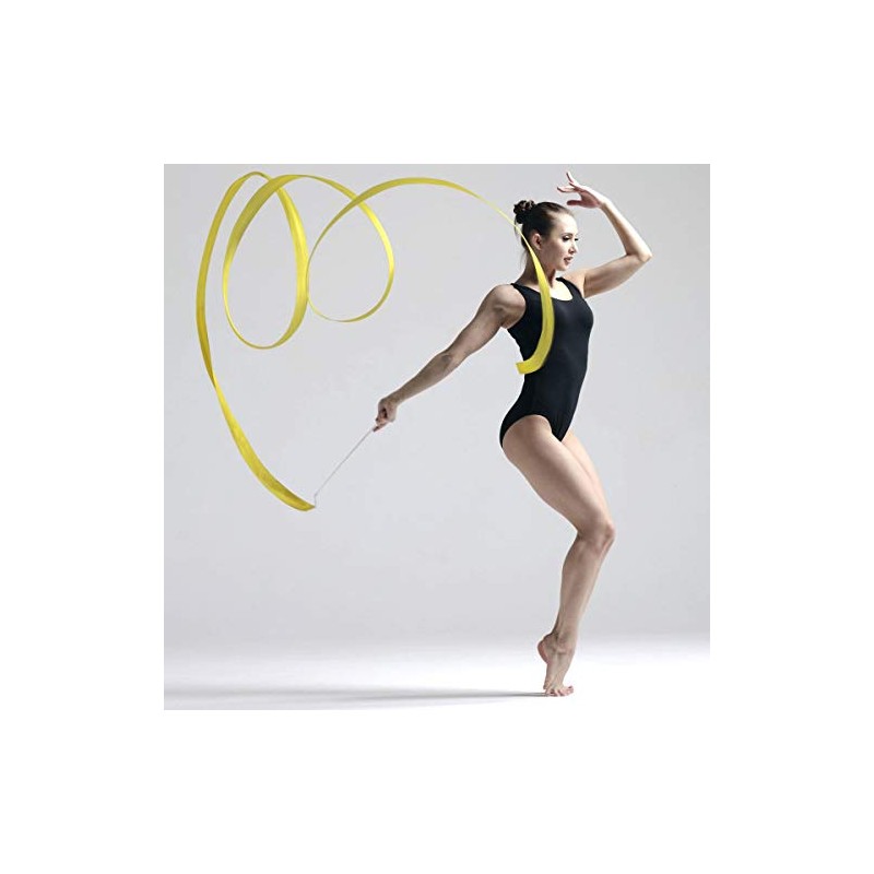 CampTeck U7151 Assorted Colour 2m Dance Ribbons, Rhythmic Gymnastics Ribbons