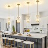 YSHomeStunn Gold Crystal Pendant Lights Kitchen Island 2-Pack Pendants Light