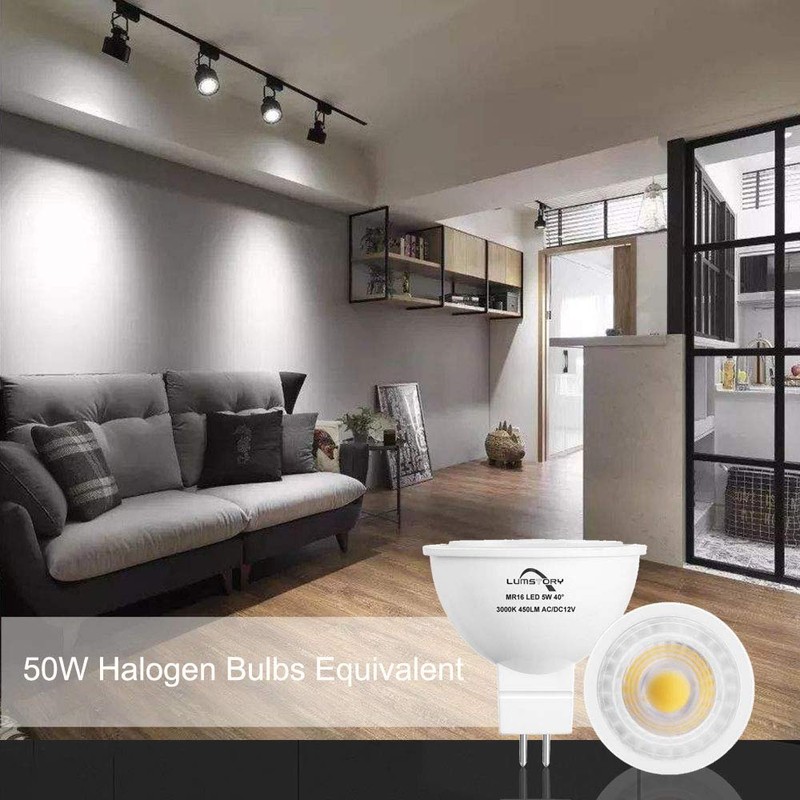 LumStory MR16 LED Bulb 5000K Daylight 12V GU5.3 Bipin Base