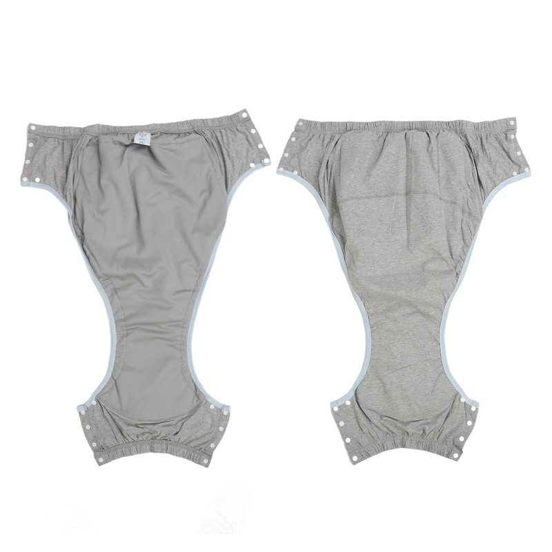 Adult Cloth Diaper XXL Light Gray High Absorption Leak Free