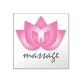 CafePress Lotus Flower Massage Square Sticker 3 X 3 Square Bumper Sticker Car Decal