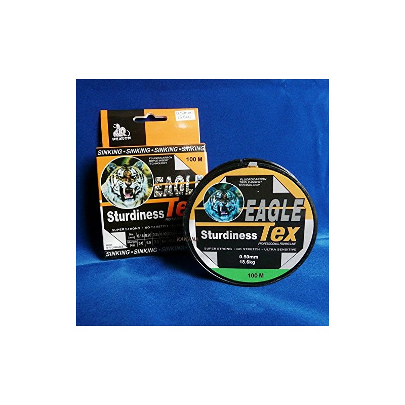 Quality fluorocarbon fishing line, length 100 m, monofile line, load