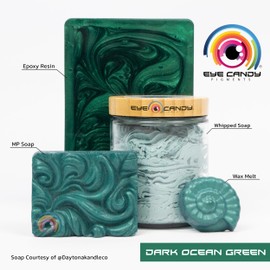 Mica Powder Pigment “Dark Ocean Green” (25g) Multipurpose DIY Arts and Crafts Additive | Acrylic, Woodworking, Bath Bombs, Resin, Epoxy, Soap, Fishing Lures (Dark Ocean Green, 25G)