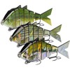 BASSDASH Bone Multi Jointed Swimbait 3-Pack, 3.7in/0.66oz Hard Fishing Lure
