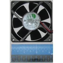 Motor One 80 mm Cooling Fan w/ 4 Pin Molex Male and Female Connectors - 12 V DC