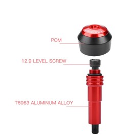 HRuizq Motorcycle Exhaust Sliders Guard Crash Engine Fairing Falling Protector compatible with Husqvarna Svartpilen 401 Vitpilen 401 Svartpilen 250 (Red)