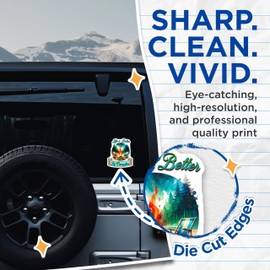 (2 Pack) Life is Better by Campfire Stickers - Outdoor Adventure - Campfire Scene - Nature Inspired Sticker - 5" On Longest Side - Sticks to Smooth Flat Surfaces - Made in USA - BMCS6804