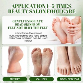 Mascarilla Exfoliante Para Pies De 3 Pares Para Piel Dura Mascarilla Exfoliante de Aguacate para Pies, Removedor de Callos y Piel Muerta,Nutritiva y Reparadora para Talones Agrietados
