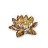 Gold Lotus Crystal Tea Light Candle Holder