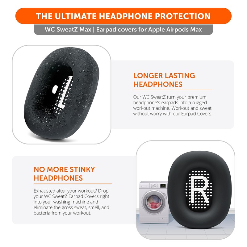 WC SweatZ Max - Protective Earpad Covers for Airpods Max