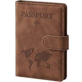 Timotech Porta Pasaporte y Visa con Protección RFID, Funda para Pasaporte y Documentos de Viaje con Cierre Magnético, Cartera para Pasaporte y Visa El