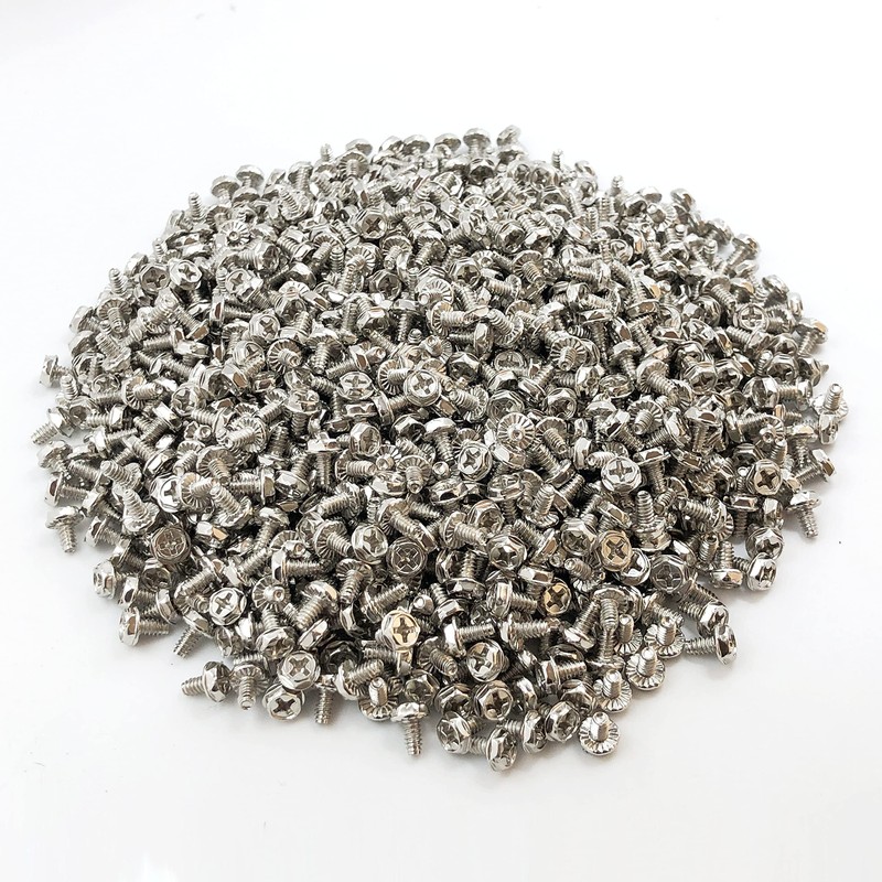 Bfenown100PCS 6#-32x6 Hex Phillips Head Replacement PC Computer Case Mounting