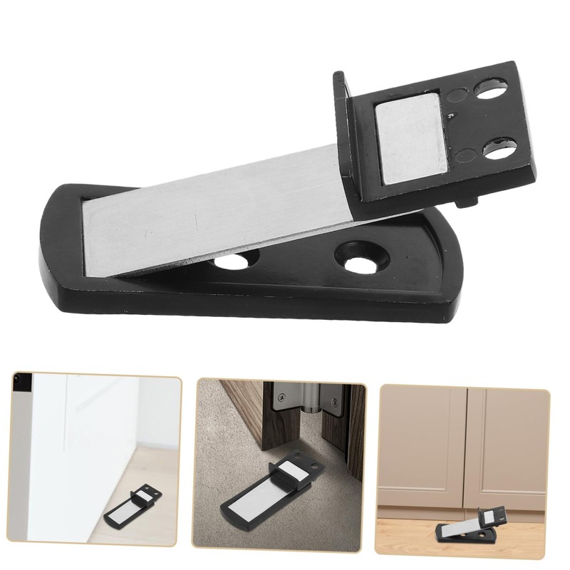 LALAFINA Invisible Door Stopper Magenetic Door Stopper Magnetic Doorstop Black