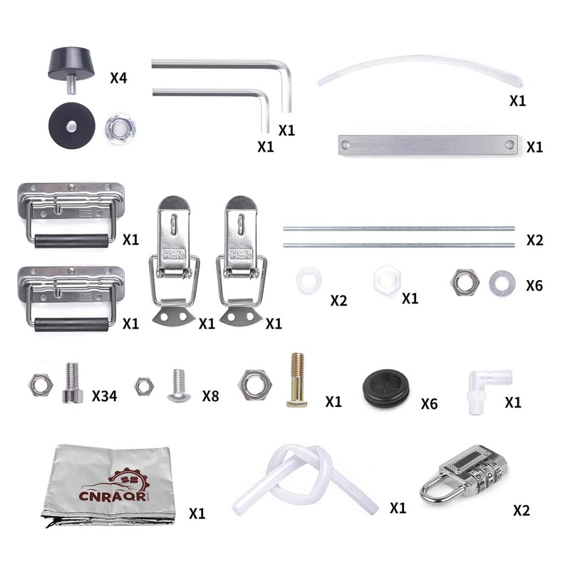 CNRAQR Aluminum Battery Box Relocation Kit Universal RV/Trailer Battery Box