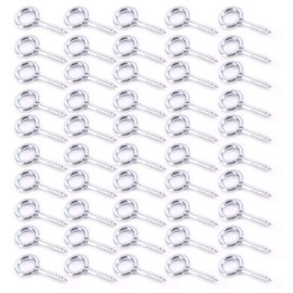 Heavy Duty 30mm Screw in Eye Bolt Hooks Zinc Plated Eye Screws for Picture Frame Vine Loop Hook Wall Hanger Anti-Rust Hammock Hooks for Tie-Downs Pack of 100.