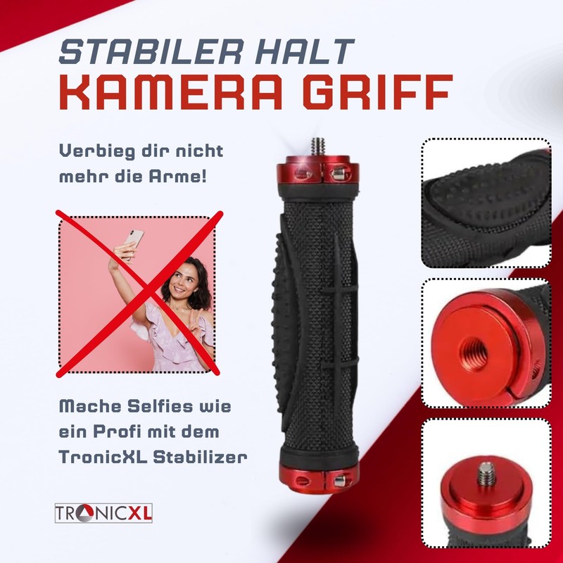 TronicXL Camera Handle Grip Stabiliser with 1/4 Inch Thread for