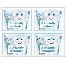 Laser Reminder Postcards, Dental Appointment Reminder Postcards. 4 Cards Perforated for Tear-Off at 4.25" x 5.5" on an 8.5" x 11" Sheet of 8 Pt Card Stock. (1000)