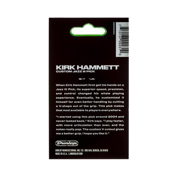 JIM DUNLOP Dunlop Kirk Hammett Signature Jazz III (Pack of