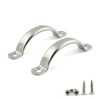 PZRT 2pcs 78mm Stainless Steel Door Handle Cabinet Drawer Hardware